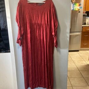 April Cornell Red Long Maxi Dress